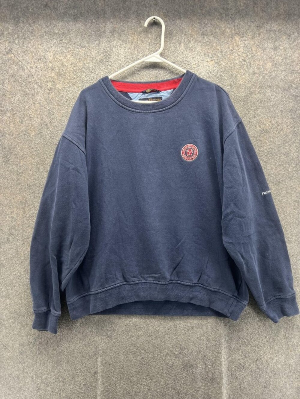 90s Tommy Hilfiger Sweatshirt Mens XL Blue Fleece Pullover Y2K Crewneck VTG